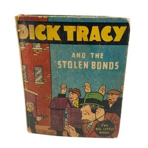 Vintage 1934 Dick Tracy & the Stolen Bonds Big Little Book Damage Imperfections